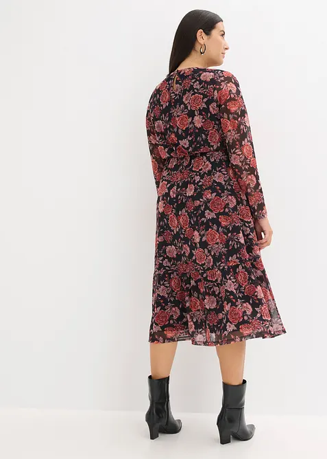 Midikleid aus softem Mesh, bonprix