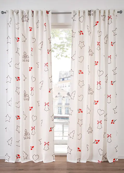 Voilage à motif de Noël (1 pce), bonprix