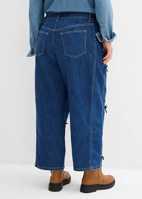 Jean barrel, taille haute et élastiquée, bonprix