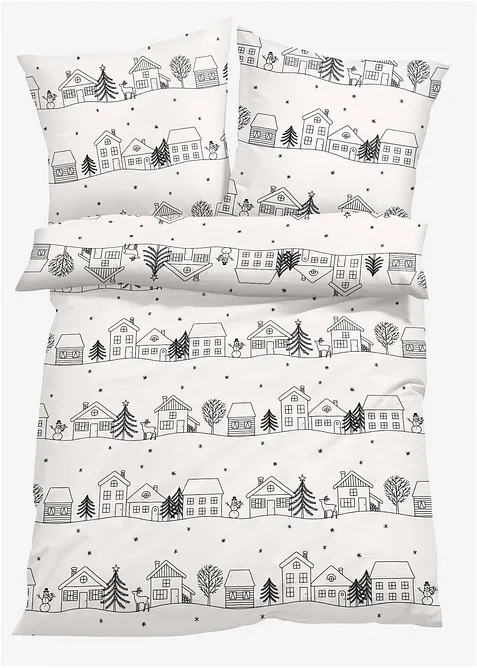 Bettw&auml;sche mit Wintermotiv, bonprix