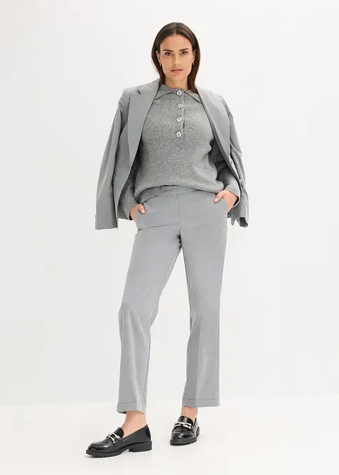 Polo-Pullover mit Wollanteil, bonprix