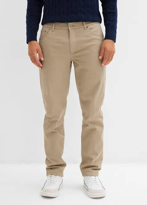 Regular Fit Stretch-Thermohose mit flauschigem Flanellfutter, Straight, bonprix