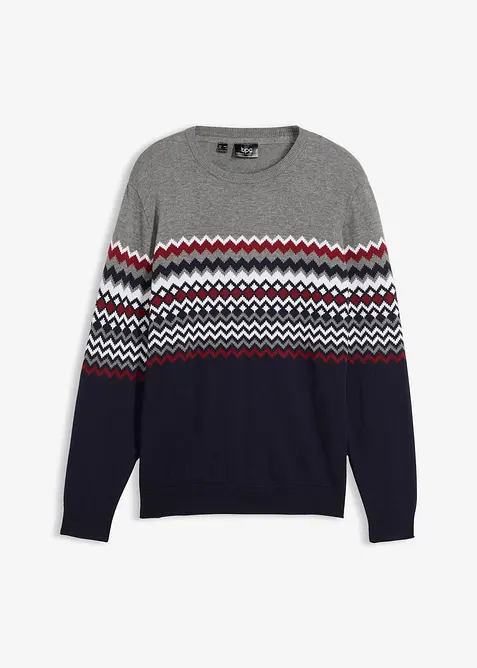 Norweger Pullover mit reiner Baumwolle, bonprix