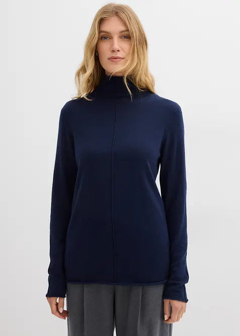 Rollkragenpullover aus weichem Kaschmir-Mix, bonprix