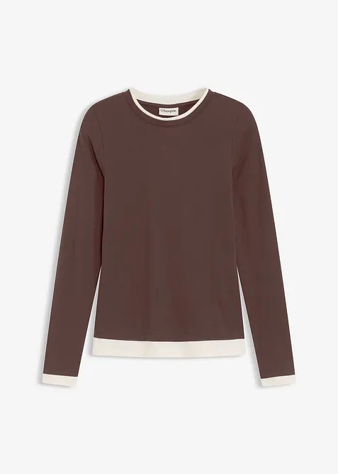 Langarmshirt aus Baumwollmix, bonprix