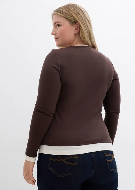 Langarmshirt aus Baumwollmix, bonprix
