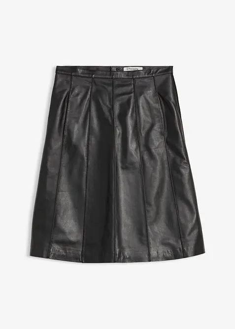 Ausgestellter Lederrock  aus Lammnappa, bonprix