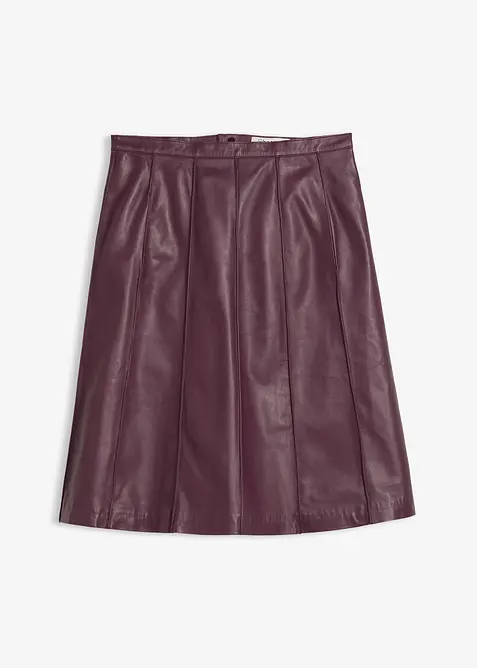 Ausgestellter Lederrock  aus Lammnappa, bonprix