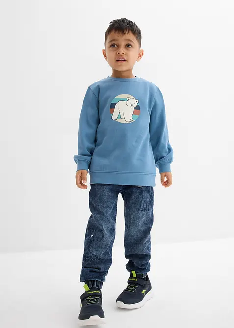 Thermo Regular-Fit-Schlupf-Jeans mit Jerseyfutter, bonprix