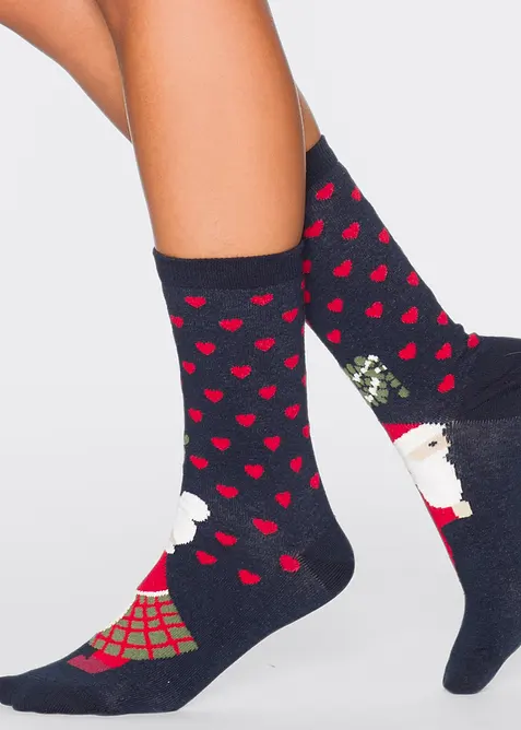 Lot de 3 paires de chaussettes de No&euml;l, bonprix