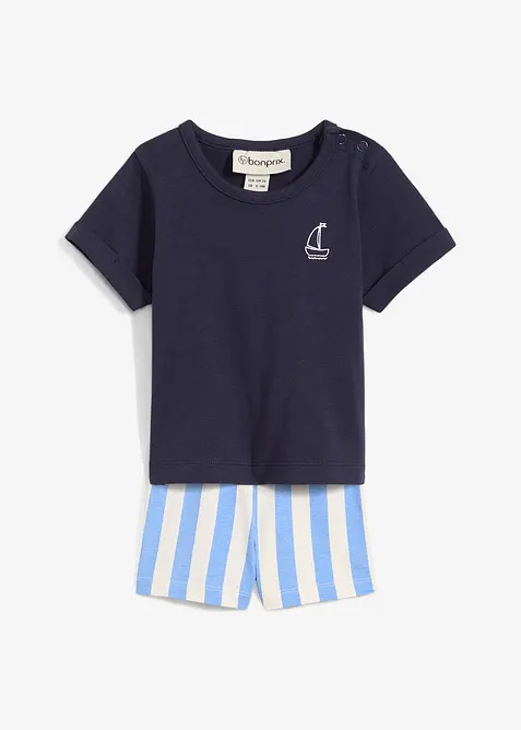 T-shirt et short bébé 100% coton (ens. 2 pces), bonprix