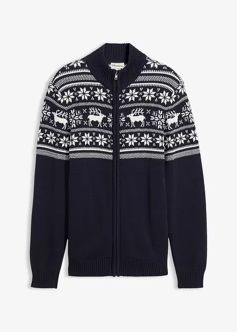 Gilet norvégien en maille douce 100% coton, bonprix