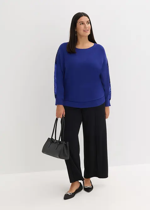 Feinstrickpullover mit Pailletten, bonprix