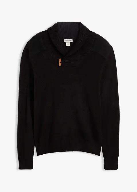 Pull en fine maille &agrave; col ch&acirc;le, bonprix