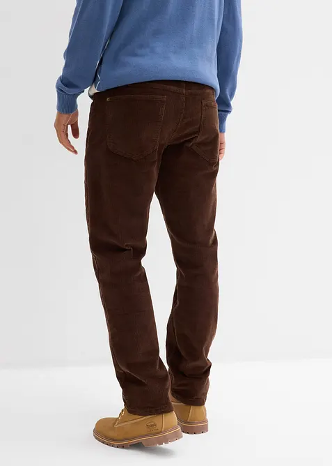 Pantalon droit loose en velours c&ocirc;tel&eacute;, doublure flanelle, bonprix