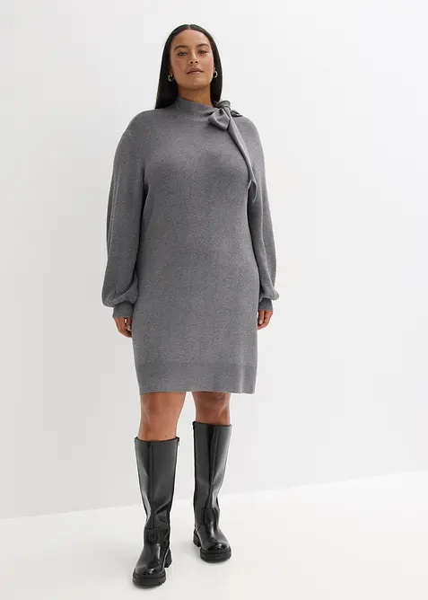 Robe en maille avec nœud, bonprix