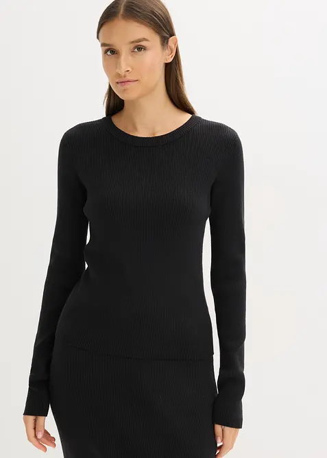 Pull doux en fine maille de viscose mélangée, bonprix