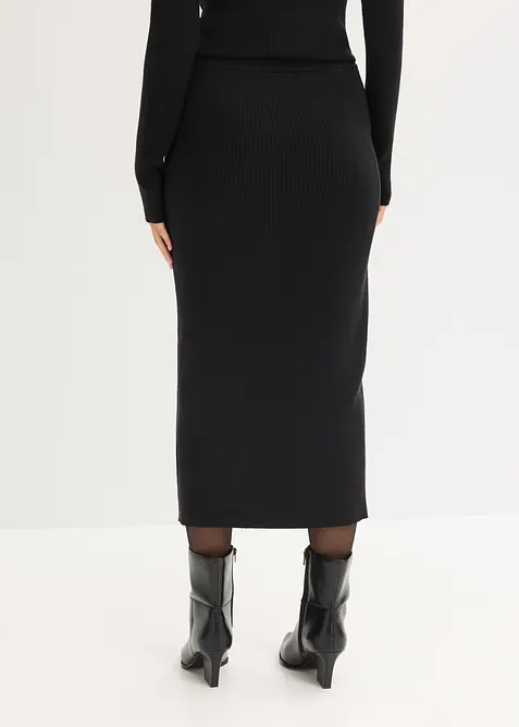 Jupe douce en fine maille de viscose mélangée, bonprix