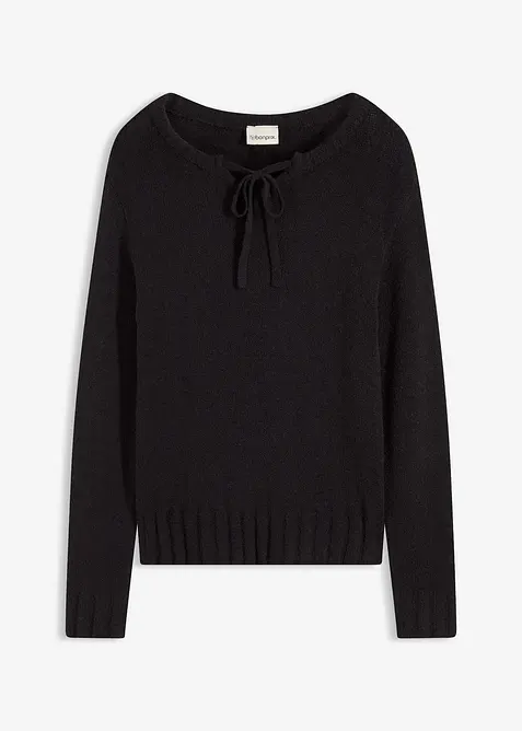 Pull en grosse maille avec lien à nouer, bonprix