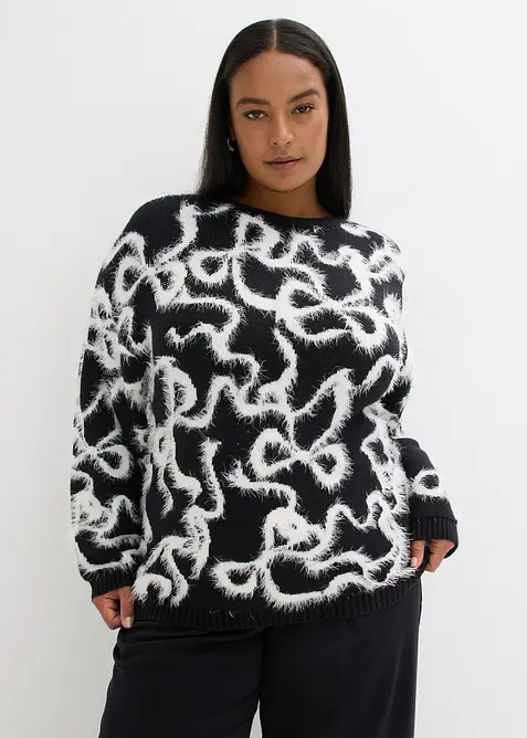 Jacquard-Pullover aus softem Viskose-Mix, bonprix