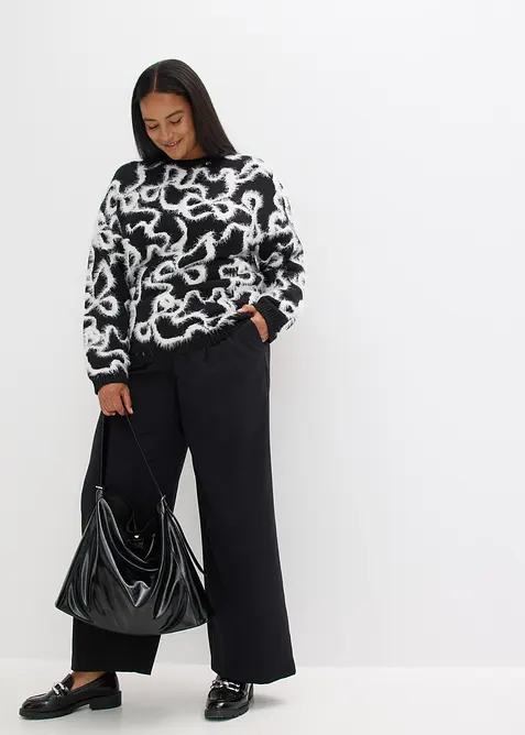 Jacquard-Pullover aus softem Viskose-Mix, bonprix