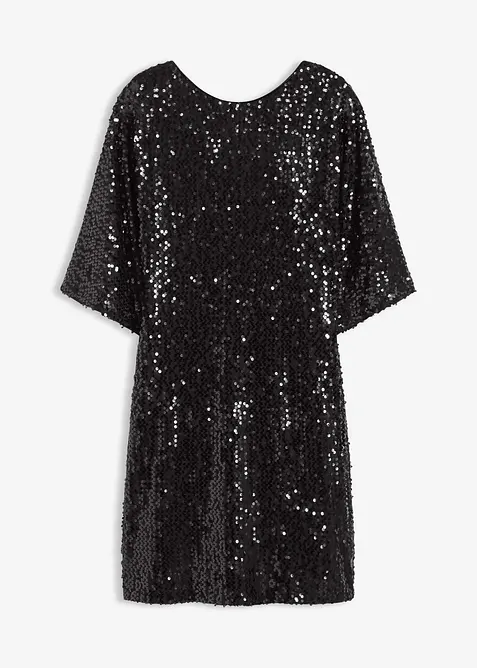 Robe à sequins et détail nœud, bonprix