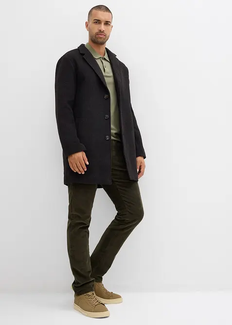 Thermo Regular Fit Schlupf-Cordhose mit Flanellfutter, Straight, bonprix