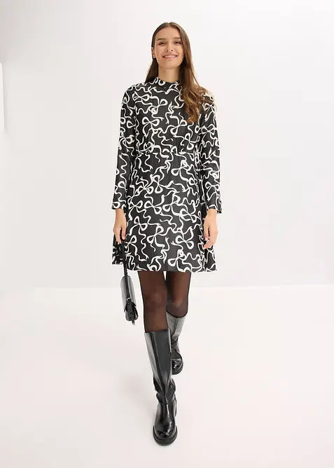 Robe midi fluide en viscose mélangée, bonprix