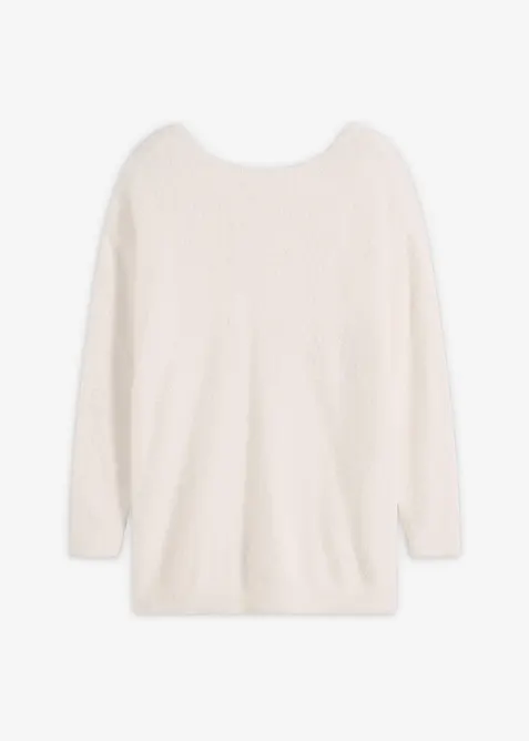 Longpullover aus weichem Federgarn, bonprix