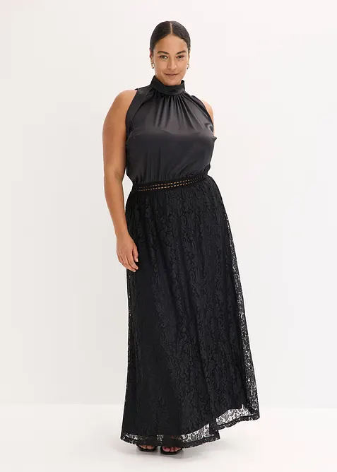 Robe longue avec jupe en dentelle, bonprix