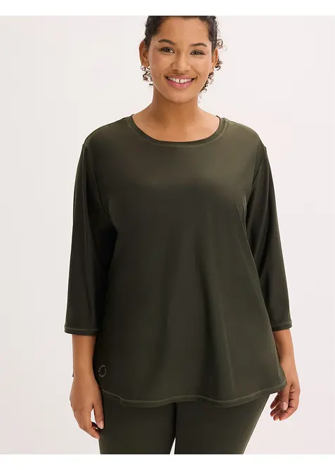 T-shirt technique ultra-doux à manches 3/4, séchage rapide, bonprix