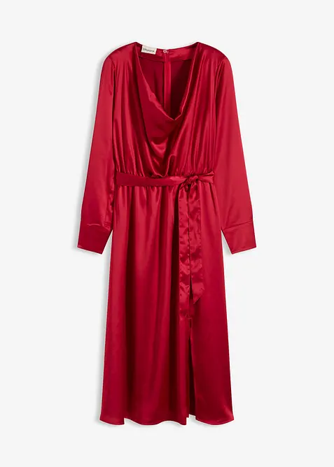 Robe midi en satin brillant, bonprix