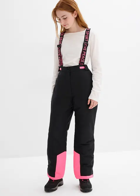 Pantalon de ski imperméable avec bretelles amovibles, bonprix