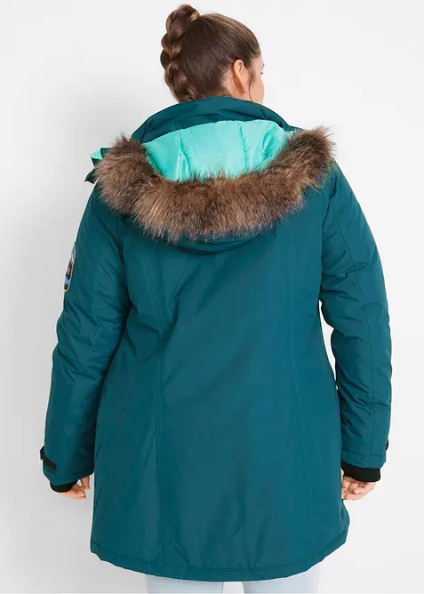 wasserdichte Funktions-Outdoor-Longjacke mit Kapuze, bonprix