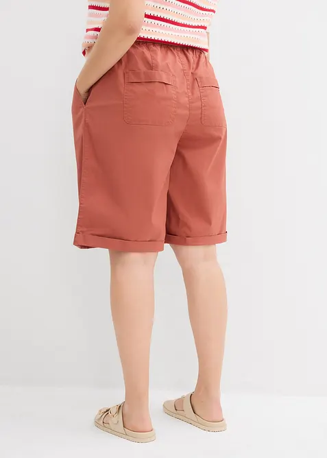 Bermuda effet paper touch en coton extensible, bonprix