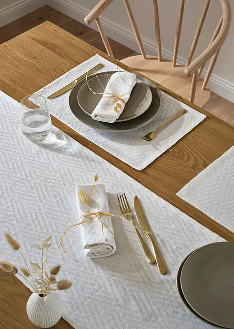 Lot de 2 serviettes de table en coton premium, bonprix