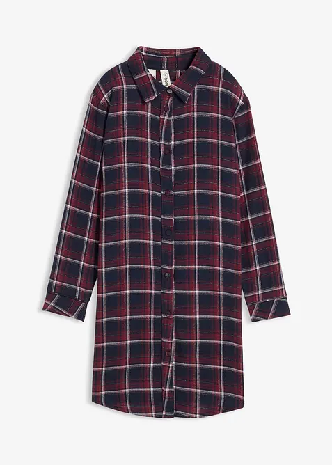 Chemise de nuit boutonnée en flanelle douce, bonprix