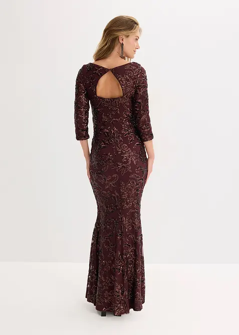 Robe à sequins avec découpe dos, bonprix