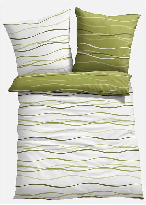 Parure de lit r&eacute;versible motif vague, bonprix