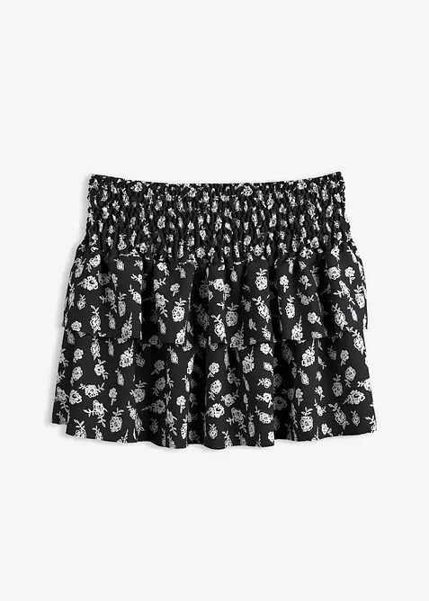 Jupe étagée en crépon texturé, bonprix