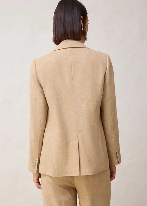 Blazer à motif chevrons, laine majoritaire, bonprix