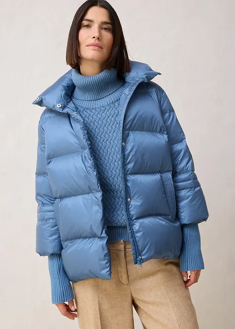 Doudoune à manches en maille, bonprix