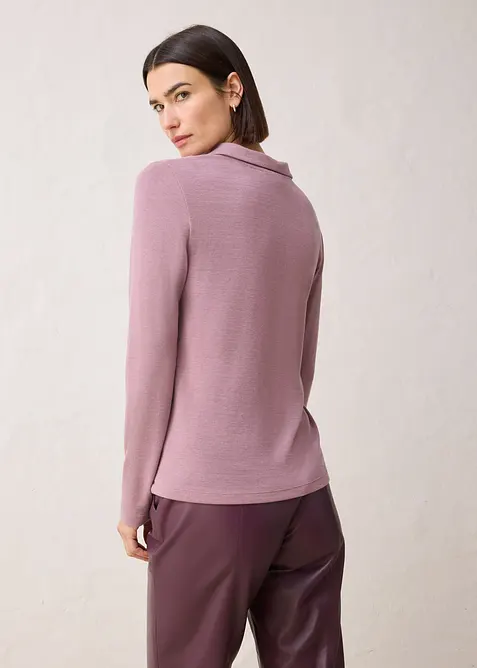 Poloshirt mit Woll-Anteil, bonprix
