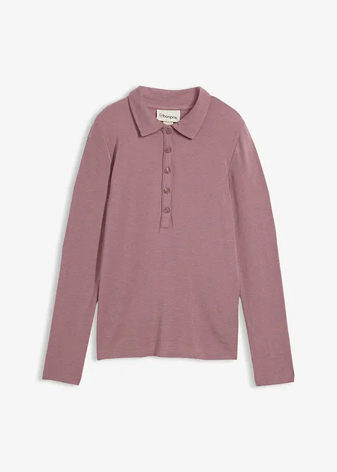 Poloshirt mit Woll-Anteil, bonprix