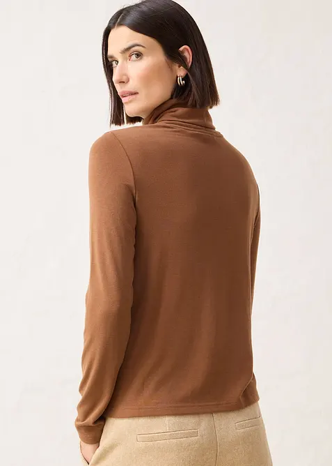 Rollkragenshirt mit Woll-Anteil, bonprix