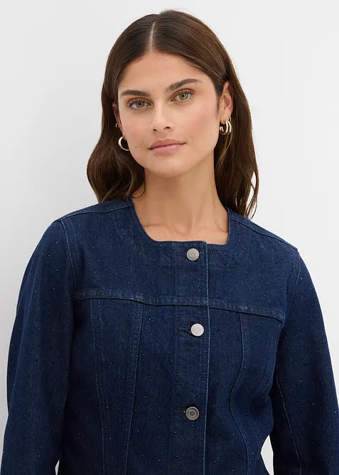 Veste en jean &agrave; strass, bonprix