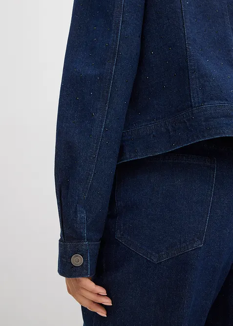 Veste en jean &agrave; strass, bonprix