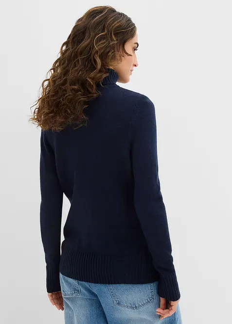 Pull col roul&eacute; basique, bonprix