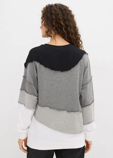 Sweat en doux coton mélangé, bonprix