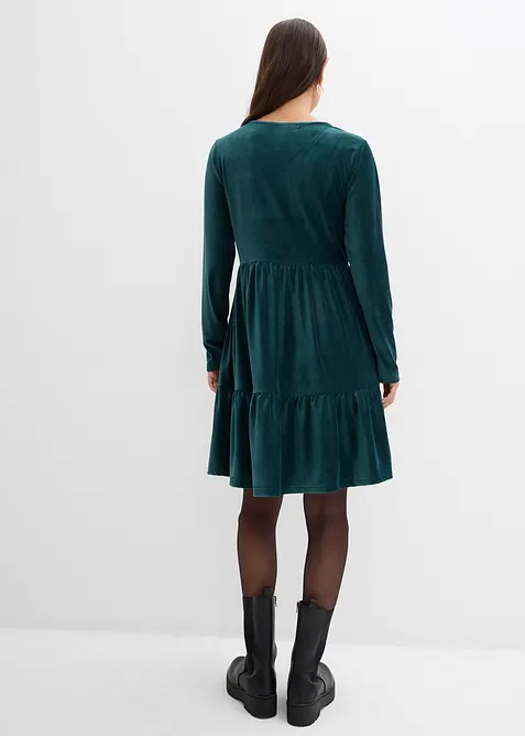 Robe courte en velours extensible, bonprix